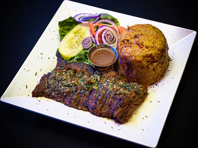 Mofongo con Churrasco<br><font color="#00aaa0">$34.99</font>